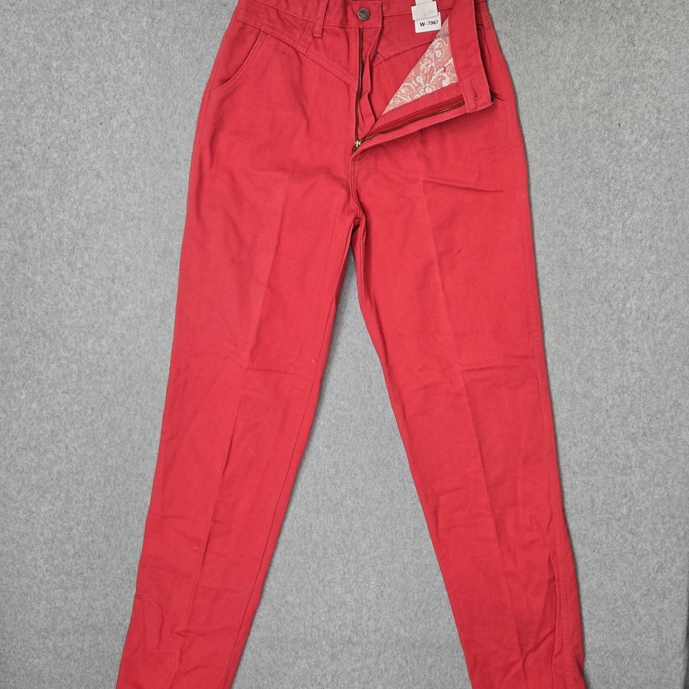 VINTAGE Rocky Mountain Clothing Co Women Jeans 30/11 Red Denim Mom Western 90s